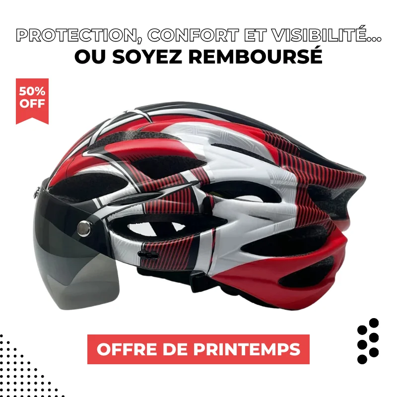 Casque de Vélo avec Visière Amovible et LED Intégrée – CycloGuard™