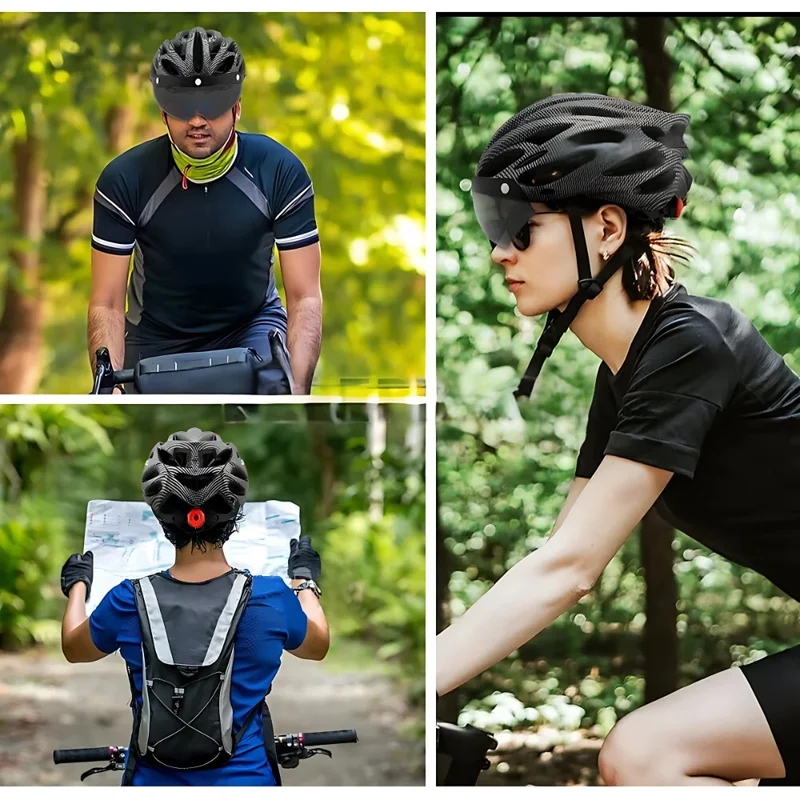 Casque de Vélo avec Visière Amovible et LED Intégrée – CycloGuard™