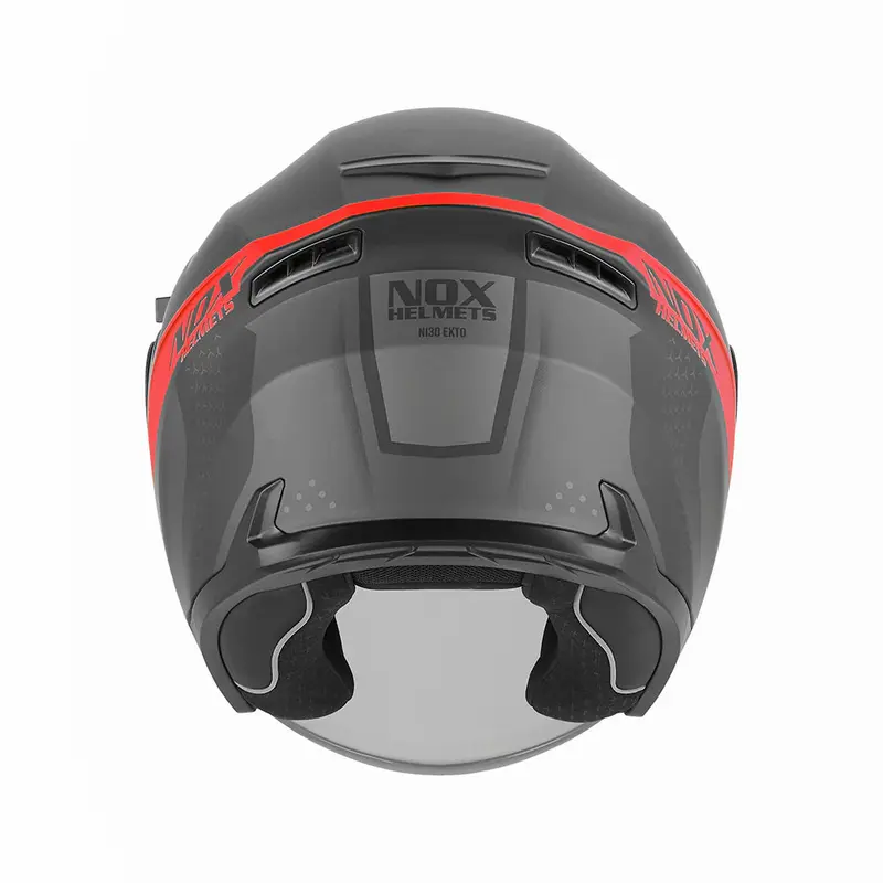 Casque jet - N130 Ekto noir mat rouge