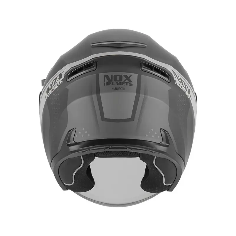 Casque jet - N130 Ekto noir mat argent