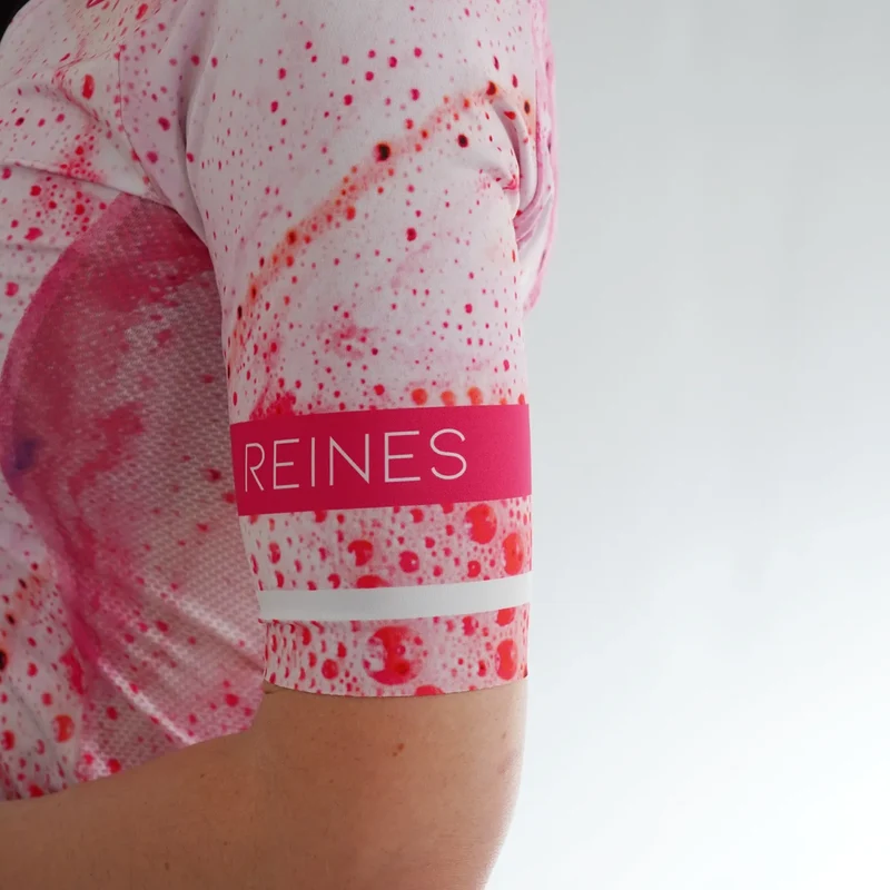 Maillot vélo femme rose Roska Bubble – Made in France