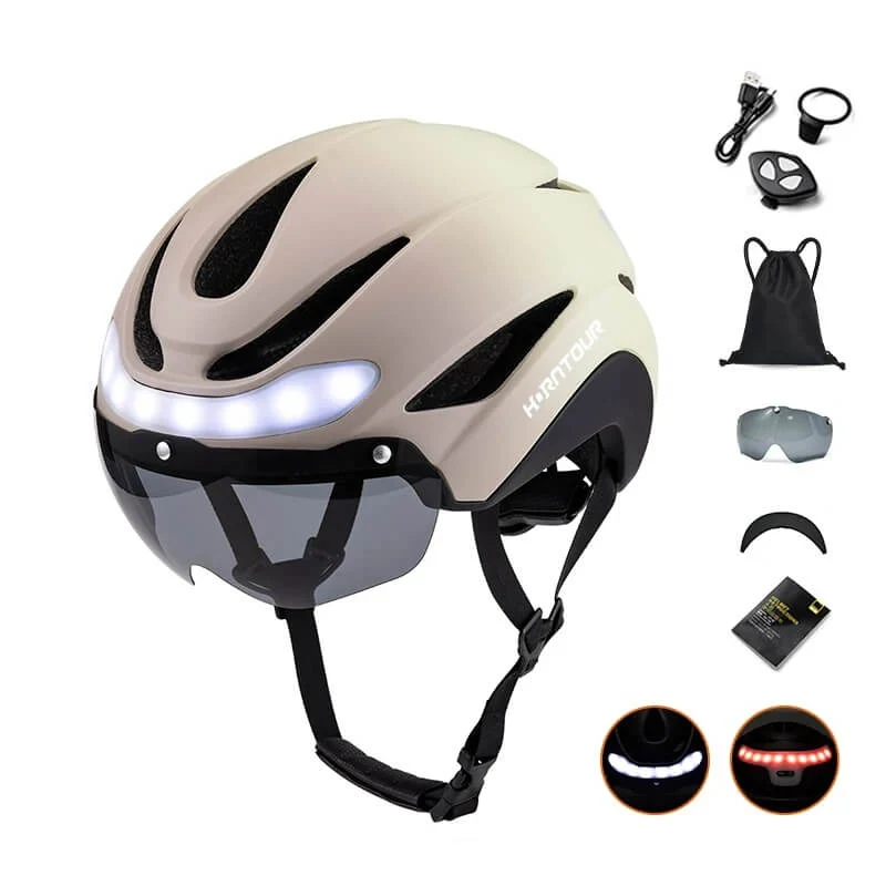 LumaGuard™ | Casque velo avec visière et éclairage avant et arrière pour une protection renforcée