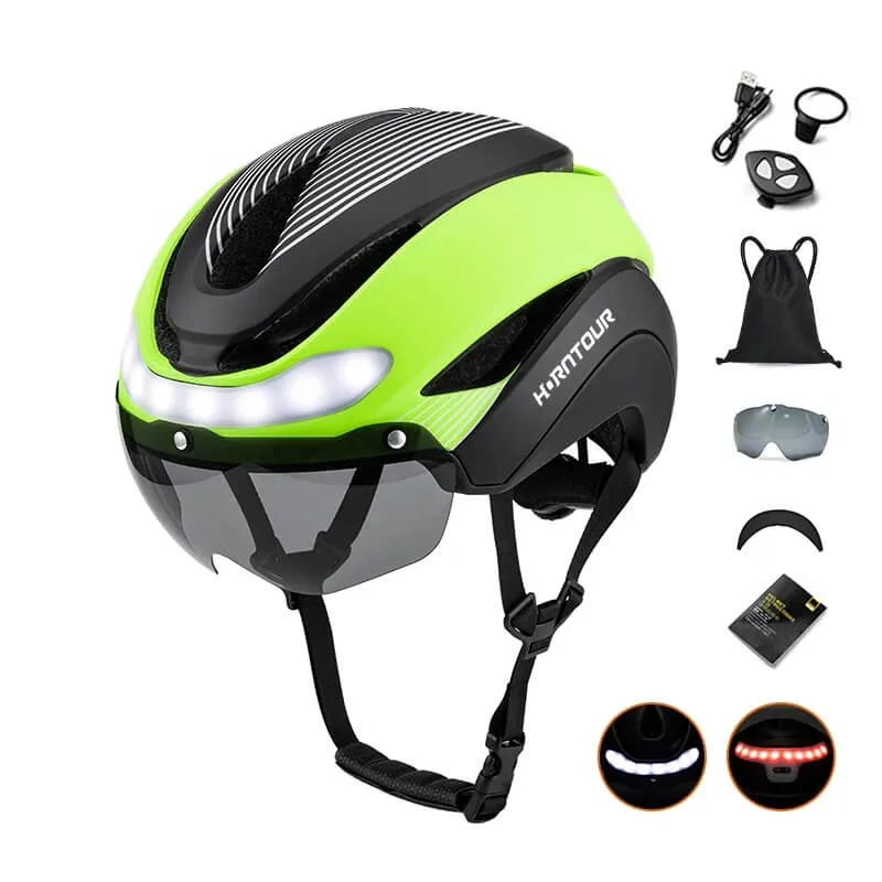 LumaGuard™ | Casque velo avec visière et éclairage avant et arrière pour une protection renforcée