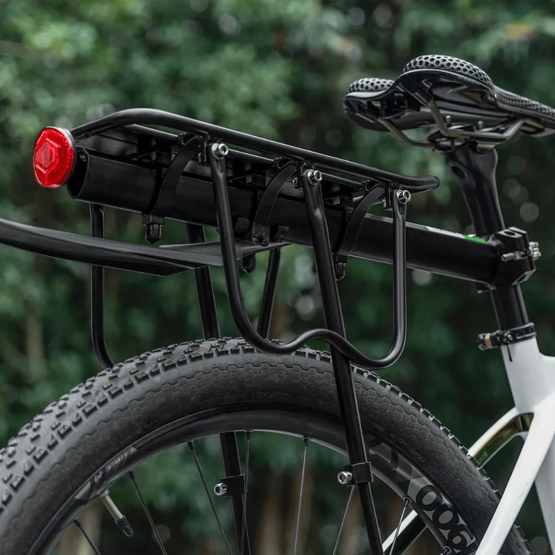 Porte-bagages vélo aluminium sans outils — charge 25 kg, installation en 5 minutes