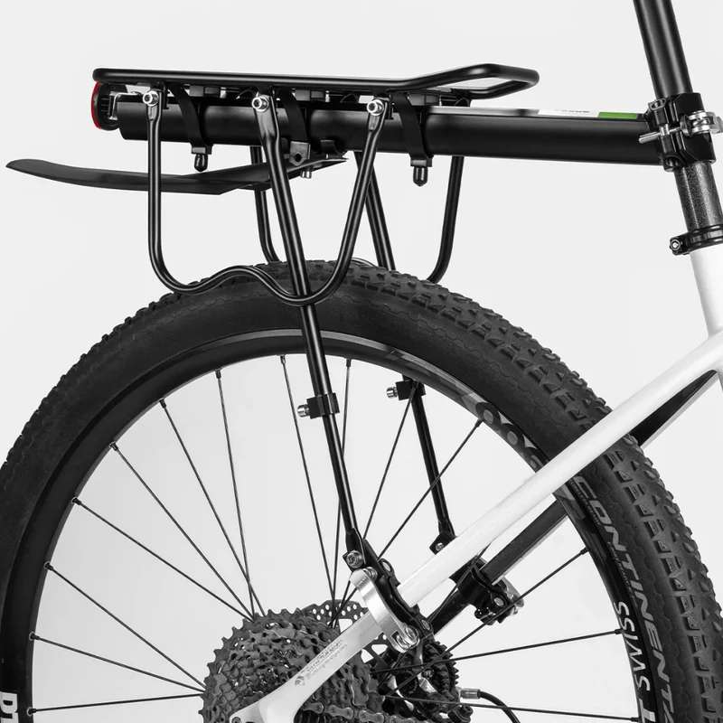Porte-bagages vélo aluminium sans outils — charge 25 kg, installation en 5 minutes