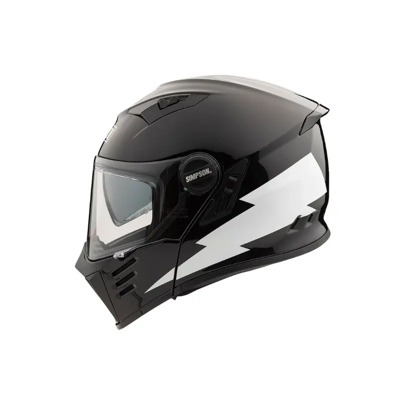 Casque moto modulable - Darksome noir et blanc