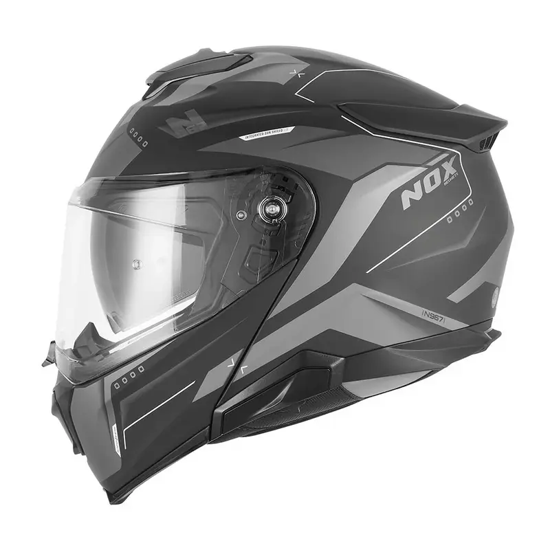 Casque modulable - N967 Conquer noir mat argent