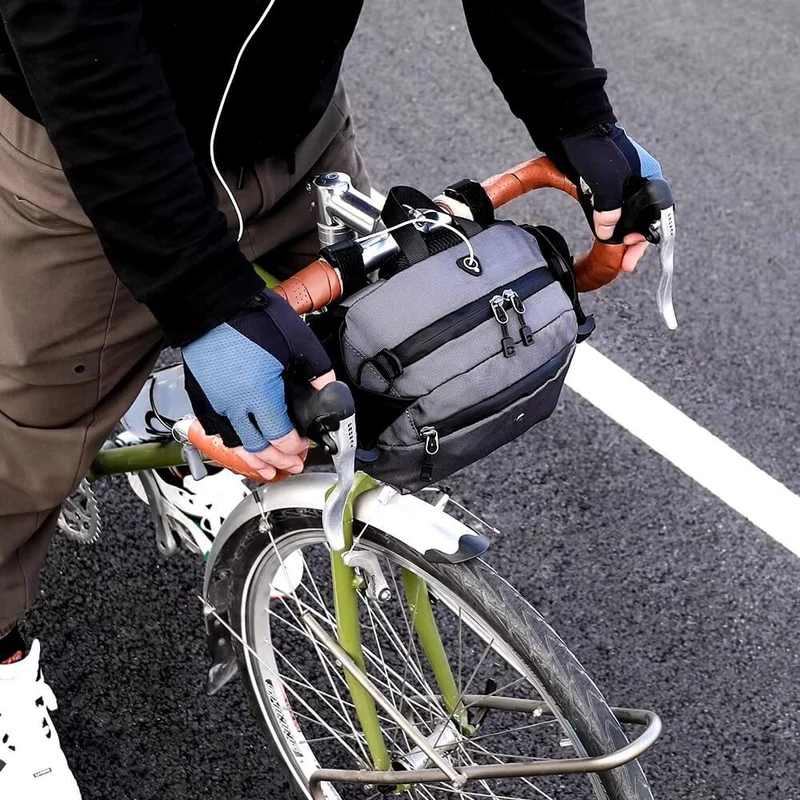 TravelGrip™ | Sacoche guidon vélo étanche avec sortie écouteurs
