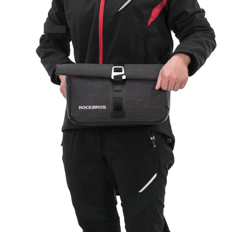 ReflectiveFrontBag™ | Sacoche guidon vélo extensible et étanche pour protéger tes affaires 5-6L