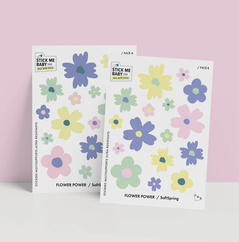 Planche de stickers Stick me baby : Soft Spring