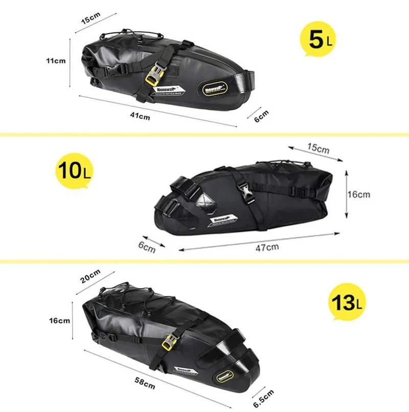ProofSaddleLargeSatchel™ | Sacoche de selle avec grande capacité de rangement 5/10/13L