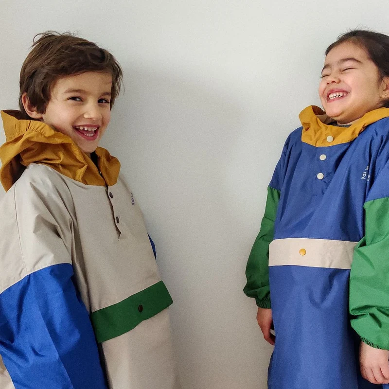 Poncho de pluie Poule Party adulte ou enfant Ash Blue