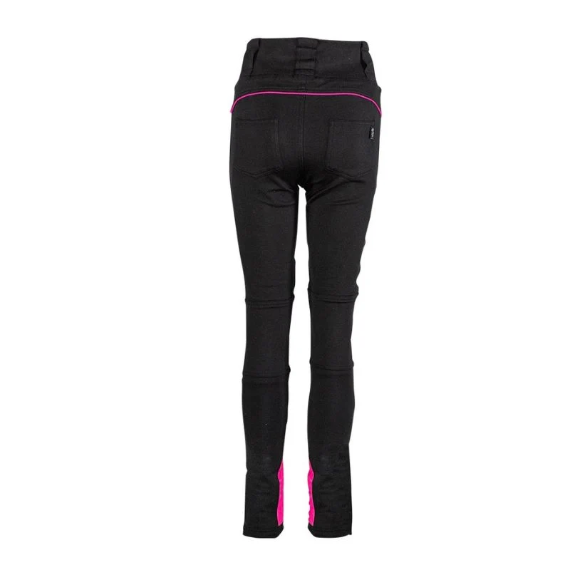Legging moto femme - Claudia noir et rose
