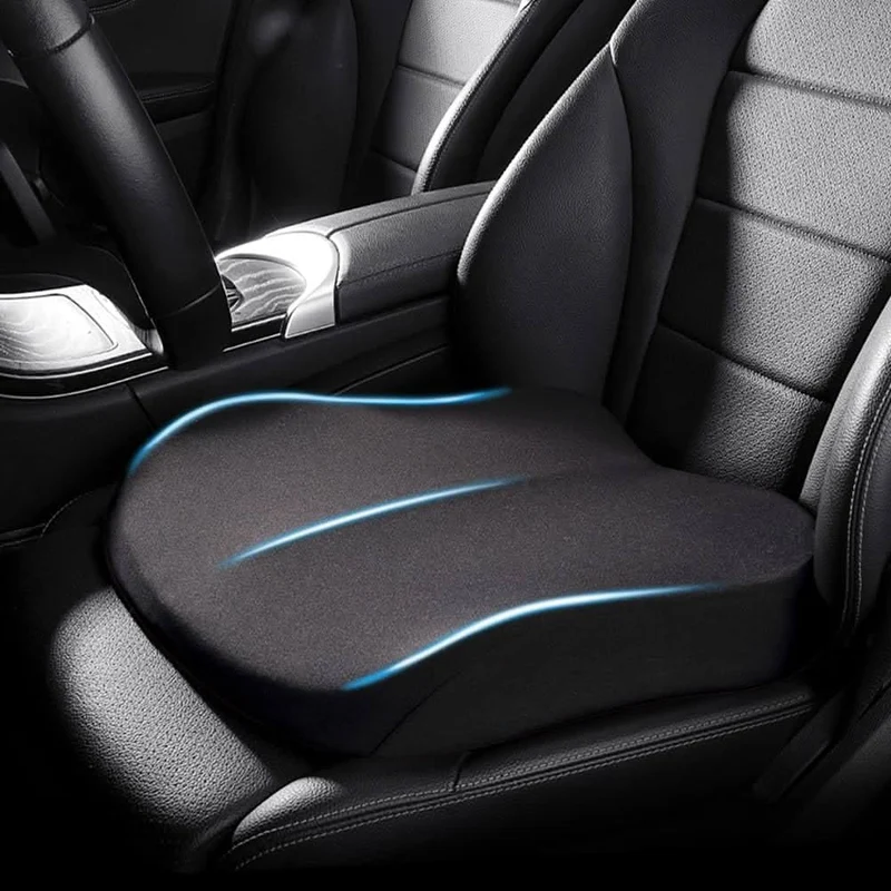 Ergonomisch Autostoelkussen Memory Foam Zitverhogend Rugsteun Comfort | Sansoti