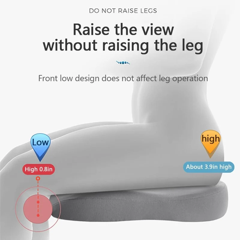 Ergonomisch Autostoelkussen Memory Foam Zitverhogend Rugsteun Comfort | Sansoti