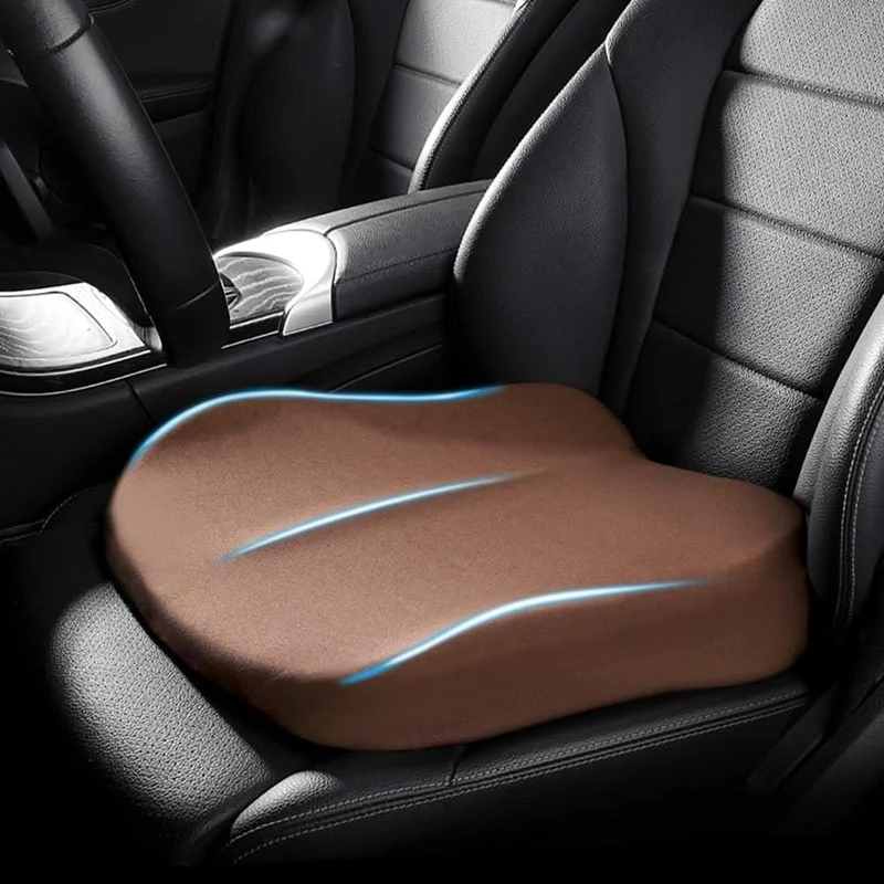 Ergonomisch Autostoelkussen Memory Foam Zitverhogend Rugsteun Comfort | Sansoti