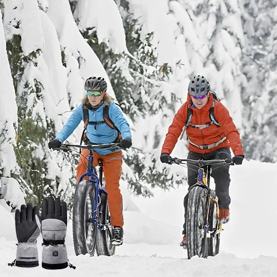 Gants Chauffants Cyclisme | Chaleur Facile : 3 Niveaux, Alimentation Piles AA (Jusqu'à 8h)- Warm&ride™