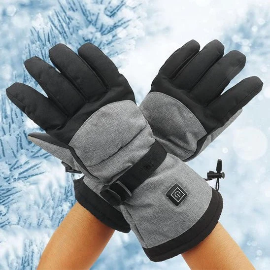 Gants Chauffants Cyclisme | Chaleur Facile : 3 Niveaux, Alimentation Piles AA (Jusqu'à 8h)- Warm&ride™