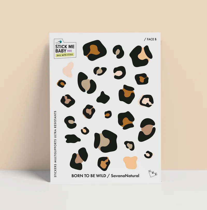 Planche de stickers Stick me baby : Savana Natural