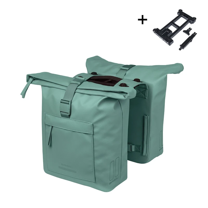 Sacoches vélo cavalières Brooklyn Basil 2 x 20,5L