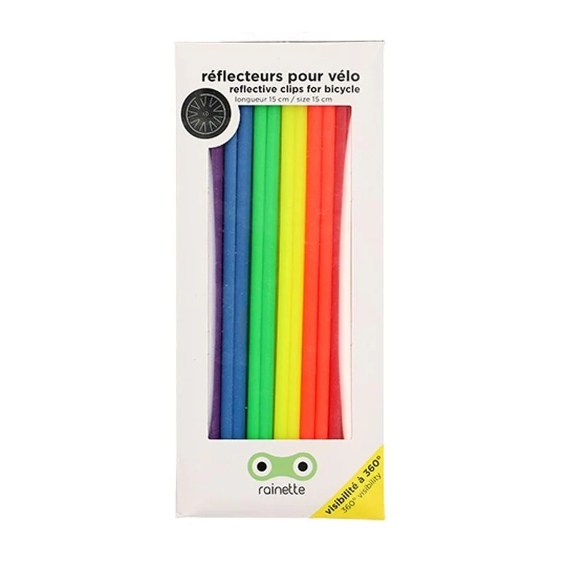 Réflecteurs pour rayon de vélo 150 mm Rainette - lot de 12