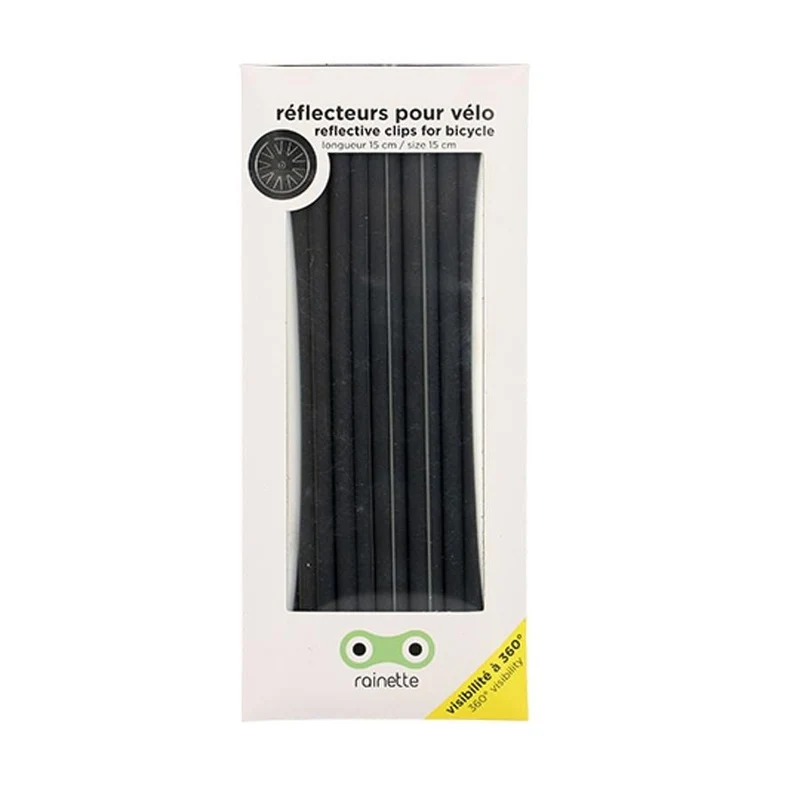 Réflecteurs pour rayon de vélo 150 mm Rainette - lot de 12