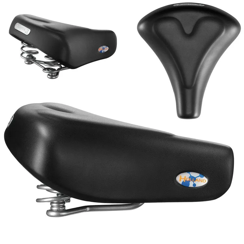 Selle Royal Holland Gel – Relaxed unisexe noire 251 x 221 mm, confort hollandais classique