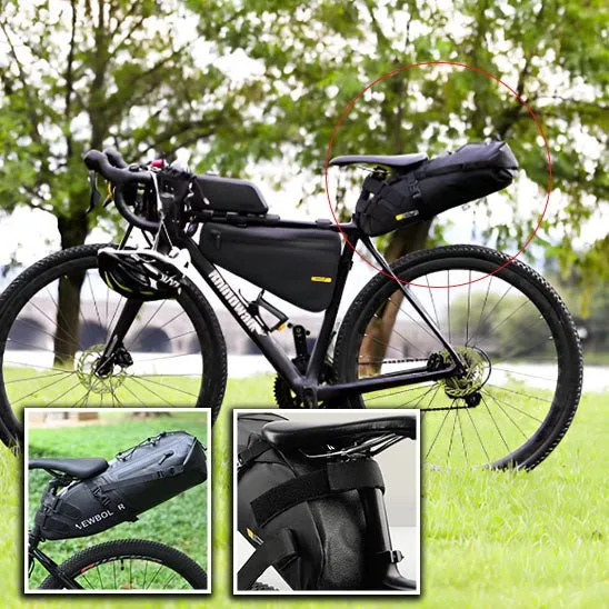 Sac de Selle Vélo Route Modulable (3L-13L) : Imperméable et Anti-Balancement