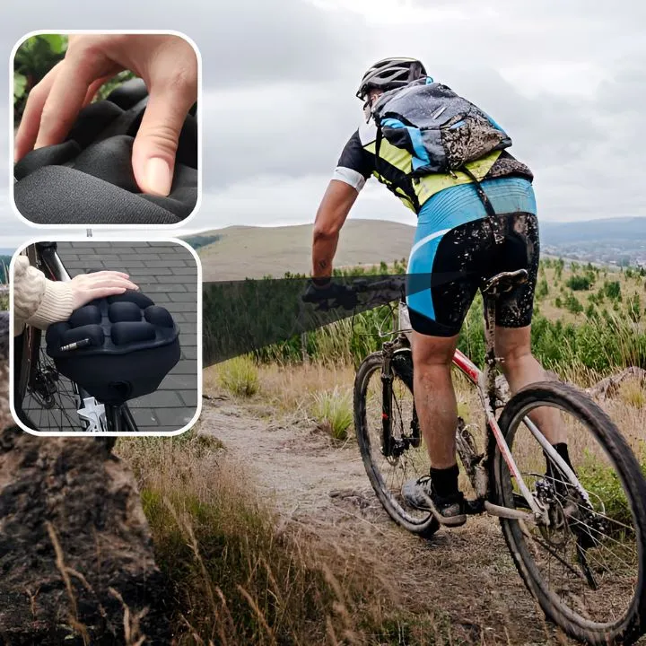 Selle vélo gonflable ajustable — confort anti-douleur pour vélotaf et randonnée