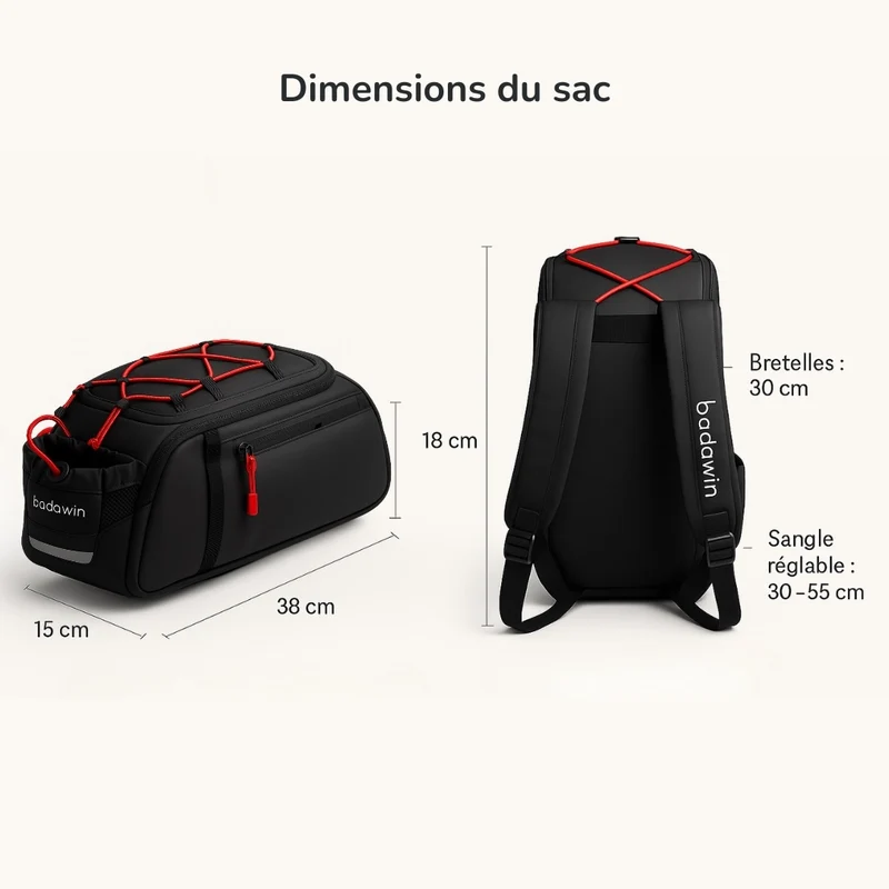 Sacoche de vélo arrière Badawin – Néo