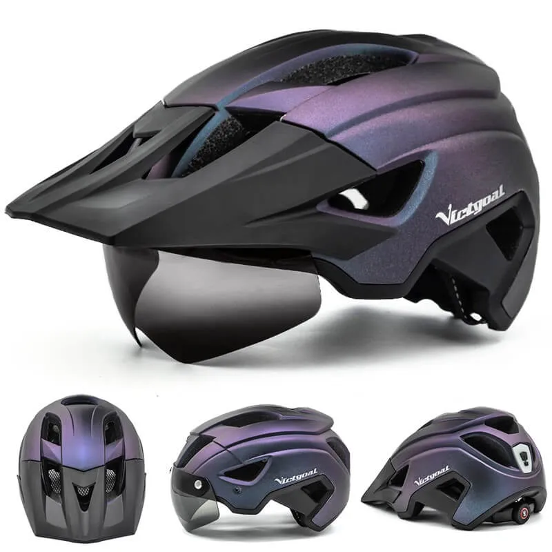 LinerStream™ | Casque velo avec éclairage arrière et lunettes magnétiques pour une sécurité complète