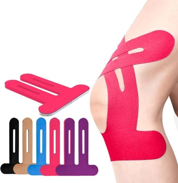 Voorgevormde Kinesiotape voor de Knie Elastisch Ademend Sportondersteuning Bewegingsvrijheid Stabiliteit | Sansoti