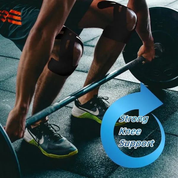 Voorgevormde Kinesiotape voor de Knie Elastisch Ademend Sportondersteuning Bewegingsvrijheid Stabiliteit | Sansoti