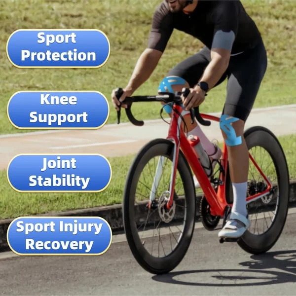 Voorgevormde Kinesiotape voor de Knie Elastisch Ademend Sportondersteuning Bewegingsvrijheid Stabiliteit | Sansoti