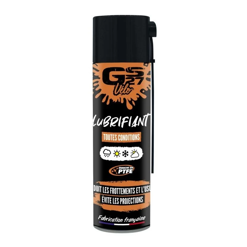 Lubrifiant chaîne vélo GS27 – Toutes Conditions 250 ml