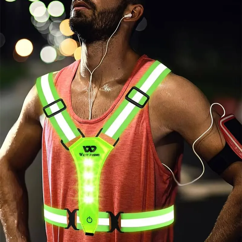 SafetyVestLight™ | Gilet clignotant velo led rechargeable et étanche
