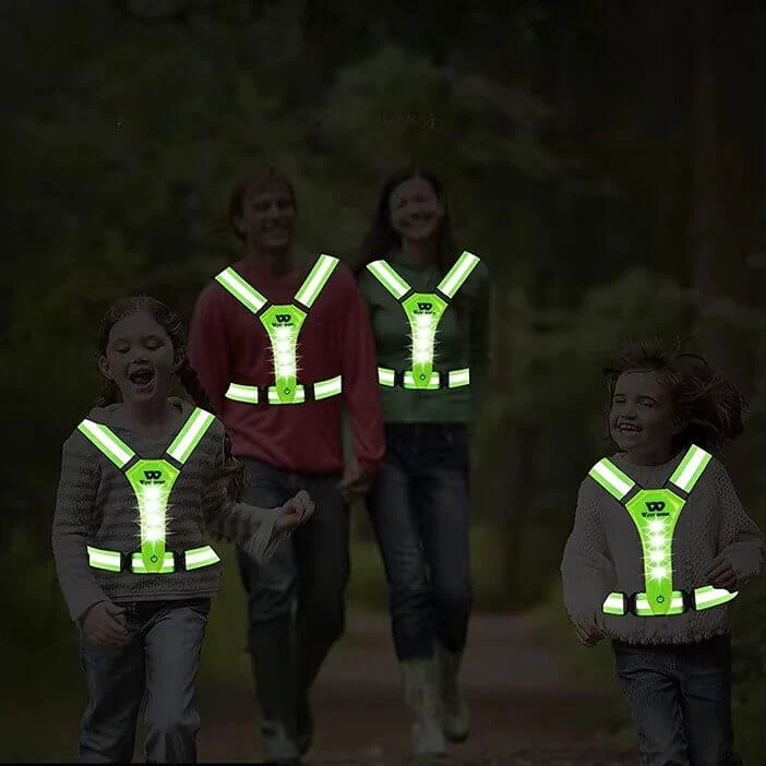 SafetyVestLight™ | Gilet clignotant velo led rechargeable et étanche