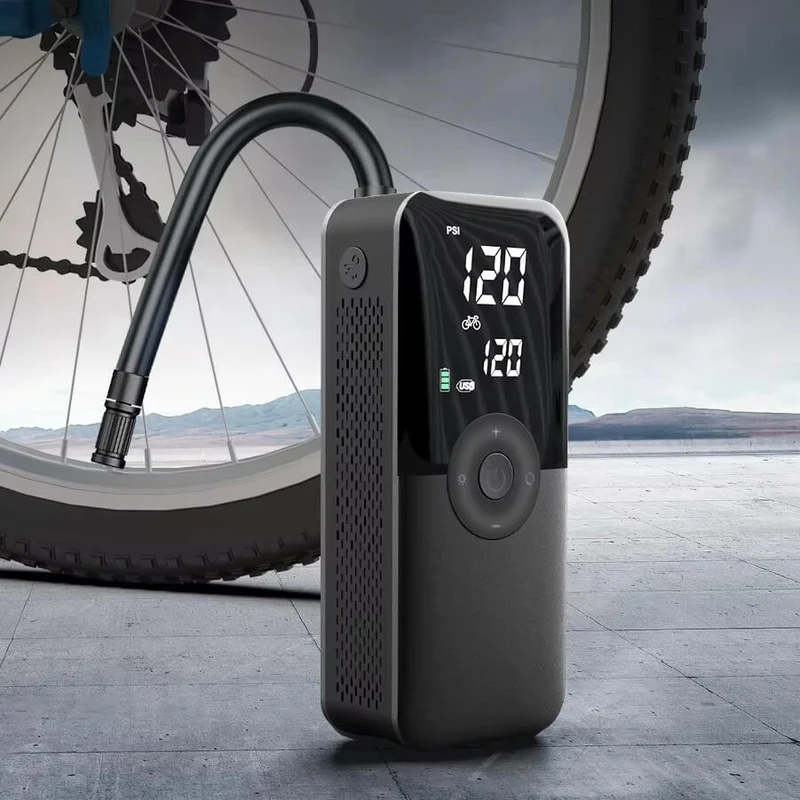 PortAirCompressor™ | Pompe velo electrique multifonctionnelle et rechargeable