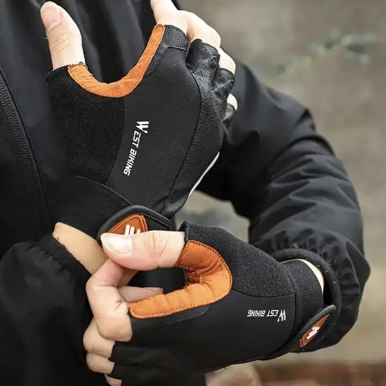 HalfFingerGloves™ | Gants velo demi-doigts respirants avec rembourrage antidérapant