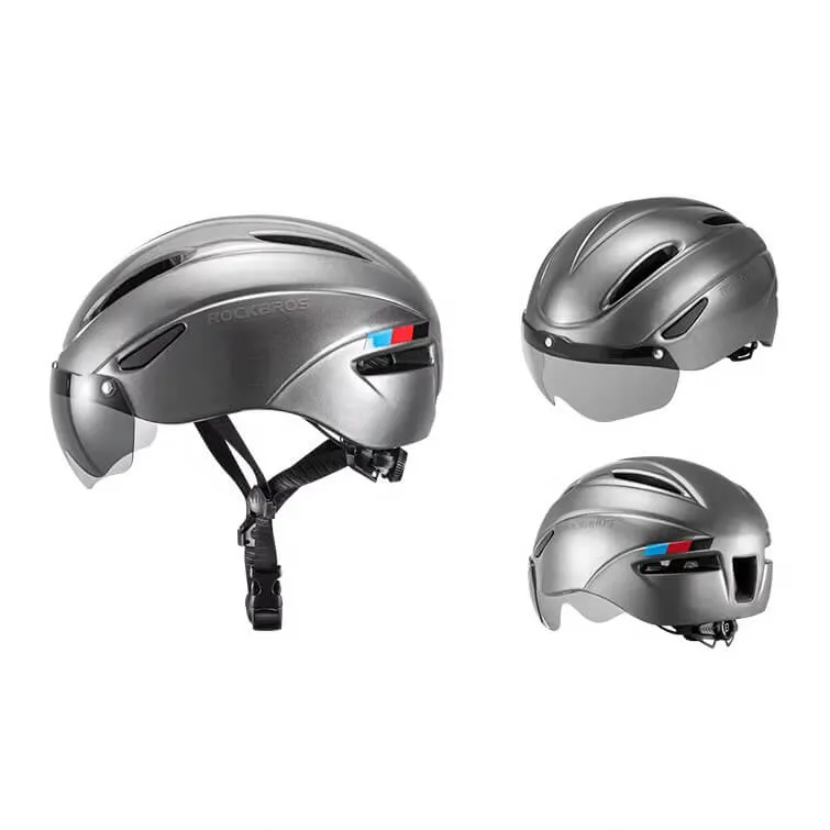 MounBikeHelmet™ | Casque velo avec lunettes magnétiques et lumière LED pour une visibilité renforcée