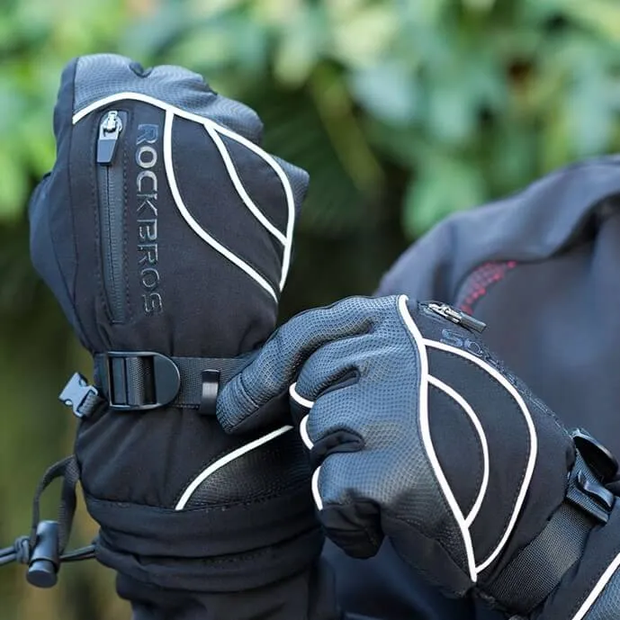 HeatedCyclingGloves™ | Gants velo hiver imperméables avec bande réfléchissante