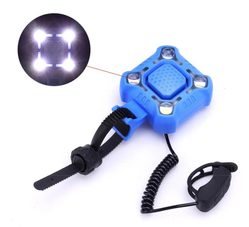 PortiBikeHorn™ | Sonnette velo lumineuse avec 5 modes d'alarme