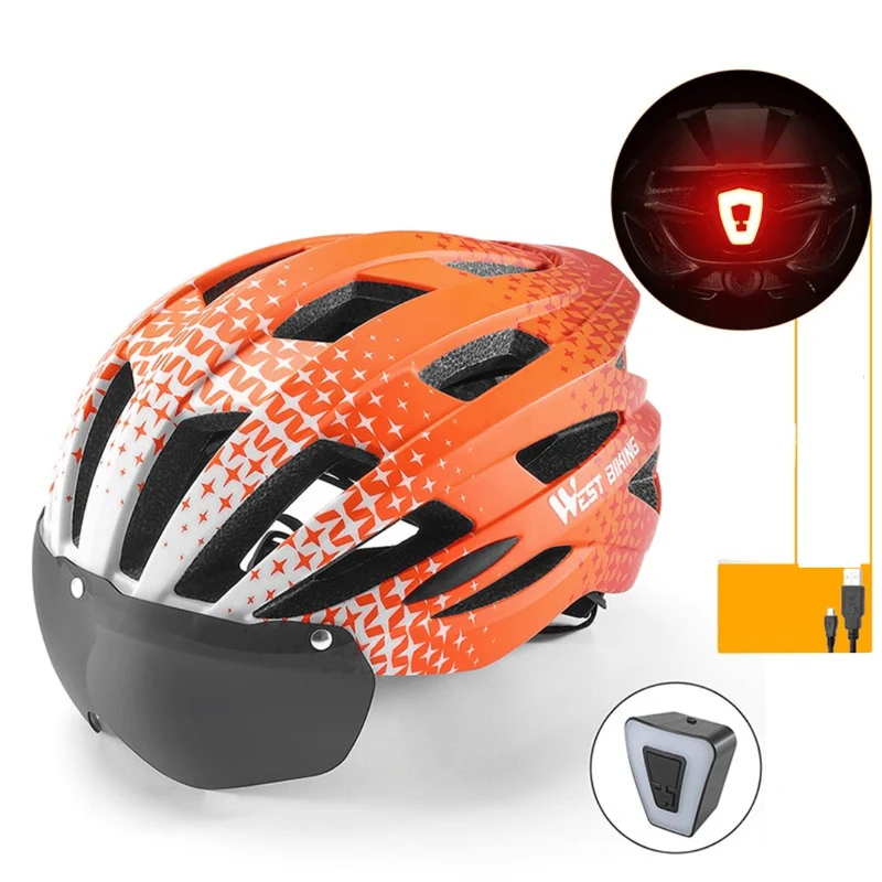 LightGuardHelmet™ | Casque velo avec visière magnétique et feu arrière intégré pour une protection complète