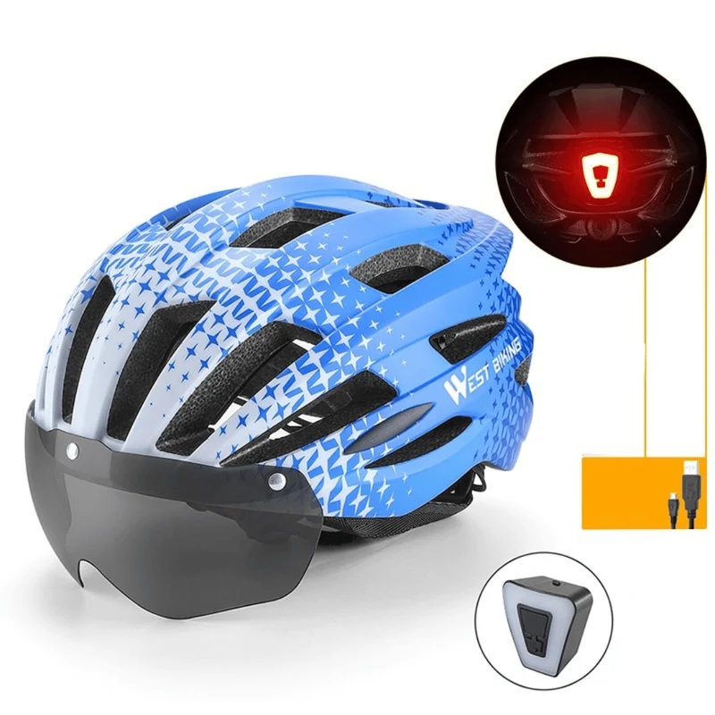 LightGuardHelmet™ | Casque velo avec visière magnétique et feu arrière intégré pour une protection complète