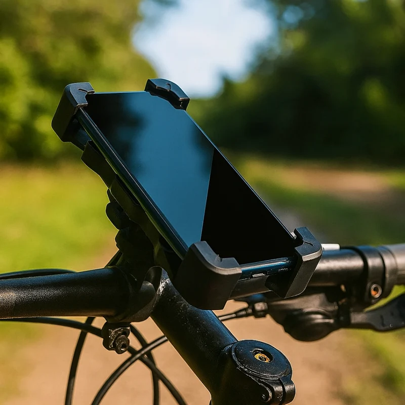 Universele Smartphonehouder Fiets 360° Draaibaar Aluminium Zwart voor Veilige Navigatie tijdens Fietsen | Sansoti