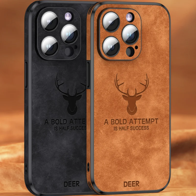 Smartphone Hoesje in Leerlook — Slank Design met Valbescheming & MagSafe-Compatibiliteit voor iPhone 16/15/14/13/12 | Sansoti