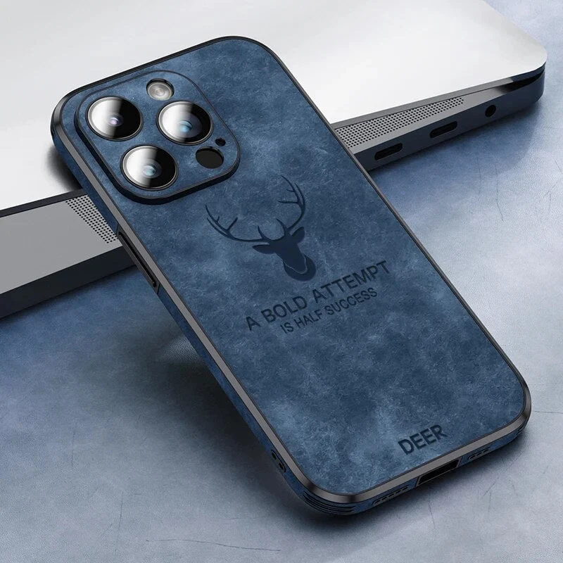 Smartphone Hoesje in Leerlook — Slank Design met Valbescheming & MagSafe-Compatibiliteit voor iPhone 16/15/14/13/12 | Sansoti