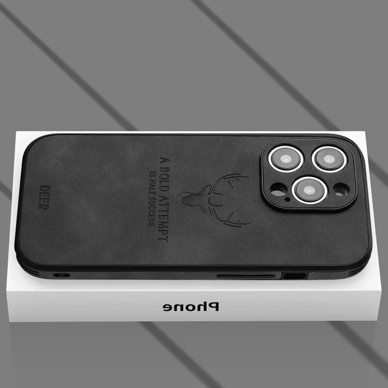 Smartphone Hoesje in Leerlook — Slank Design met Valbescheming & MagSafe-Compatibiliteit voor iPhone 16/15/14/13/12 | Sansoti