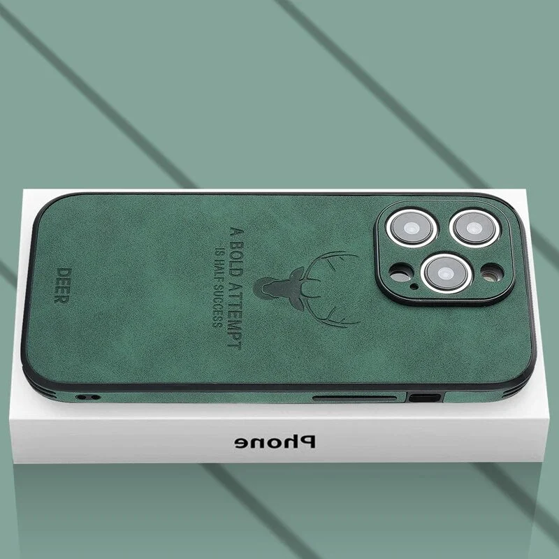 Smartphone Hoesje in Leerlook — Slank Design met Valbescheming & MagSafe-Compatibiliteit voor iPhone 16/15/14/13/12 | Sansoti