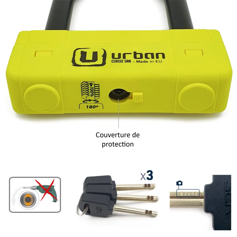 Antivol moto U SRA 85x120mm
